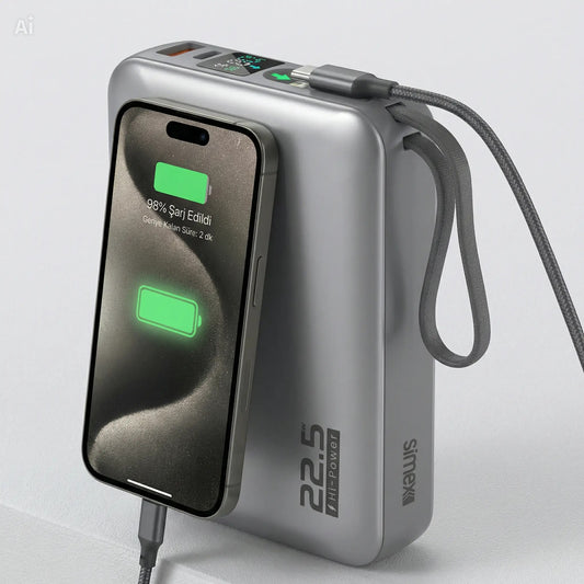 powerbank hızlı şarj 20000 mAh dijital ekranlı